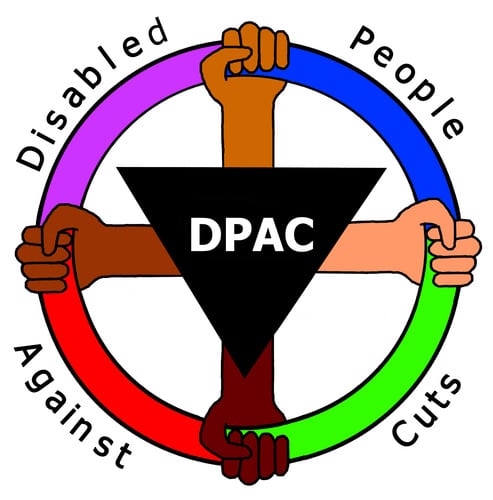 Image says Disabled People against Cuts