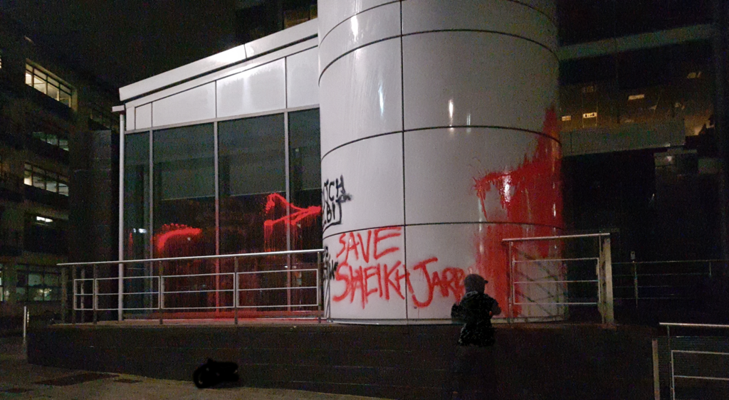 #SaveSheikhJarrah, Free Palestine! Elbit\u2019s offices in Bristol targeted ...