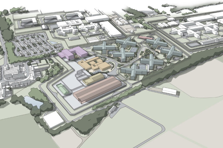 Image shows a drawing of the proposed Chorley mega prison