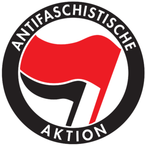 Image shows an antifascist logo